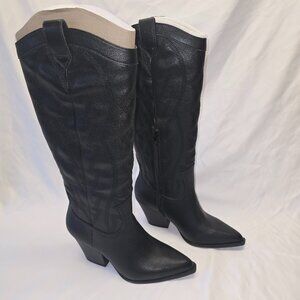 Mix No. 6 Leeah Cowboy Boot in Black, Women's Size 7.5M, New in Box